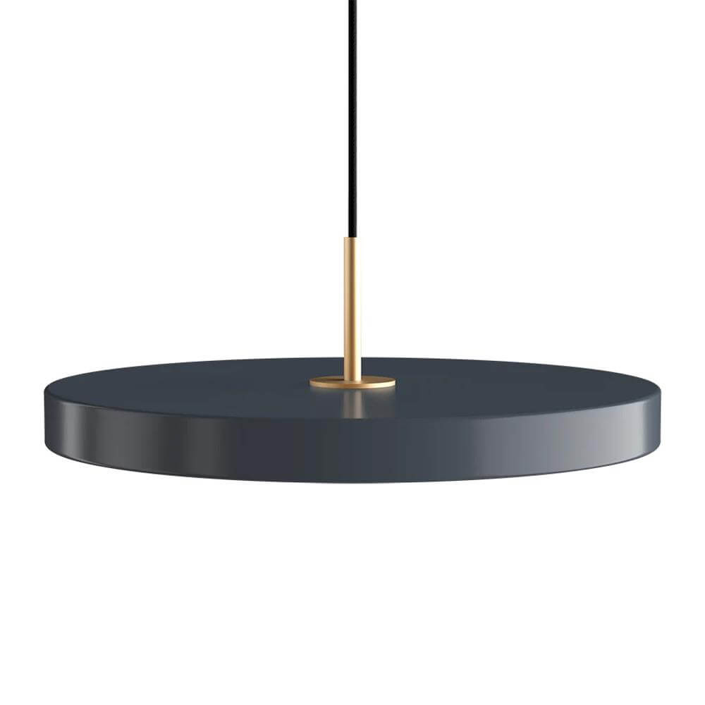 Umage Asteria Anthracite Grey Pendant Lamp with Brass Top